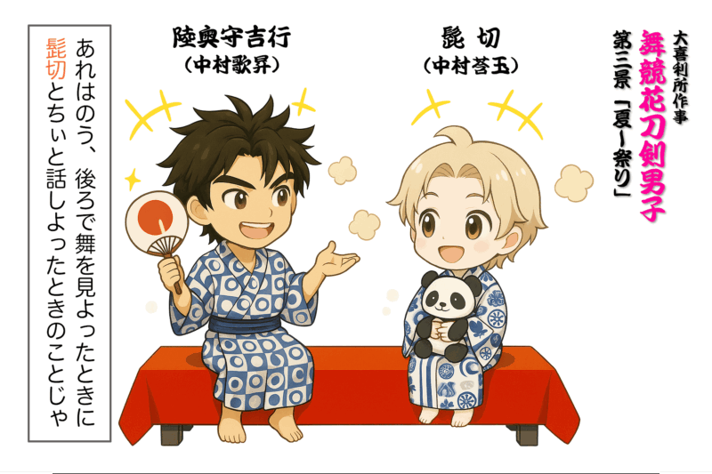 【6-1】楽しそうに話している陸奥と髭切