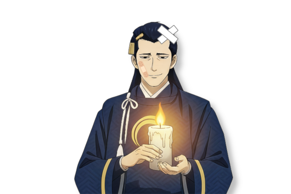 キャンドルの灯りを見つめる宗近