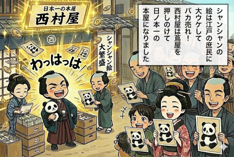 [12-2]シャンシャンの絵が大ヒットして大儲けする西村屋