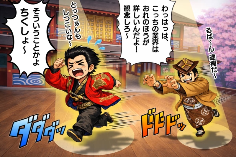 [28-5]銭形から必死に逃げるルパン